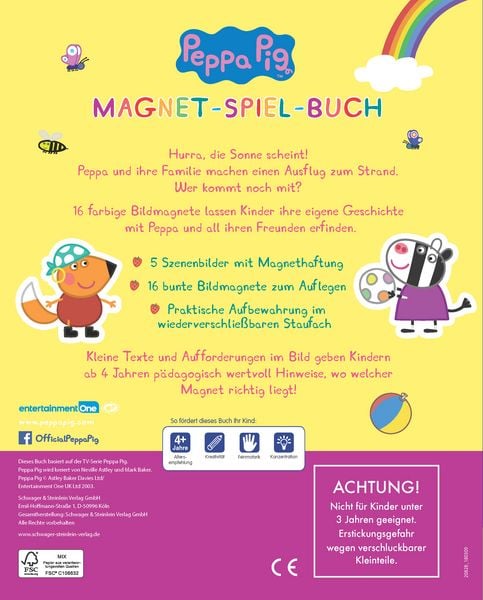 Produktbild: Peppa Pig Magnet-Spiel-Buch