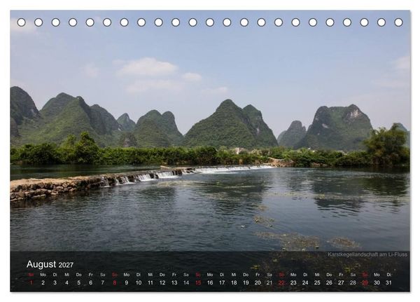 Produktbild: Erlebe China (Tischkalender 2027 DIN A5 quer), CALVENDO Monatskalender
