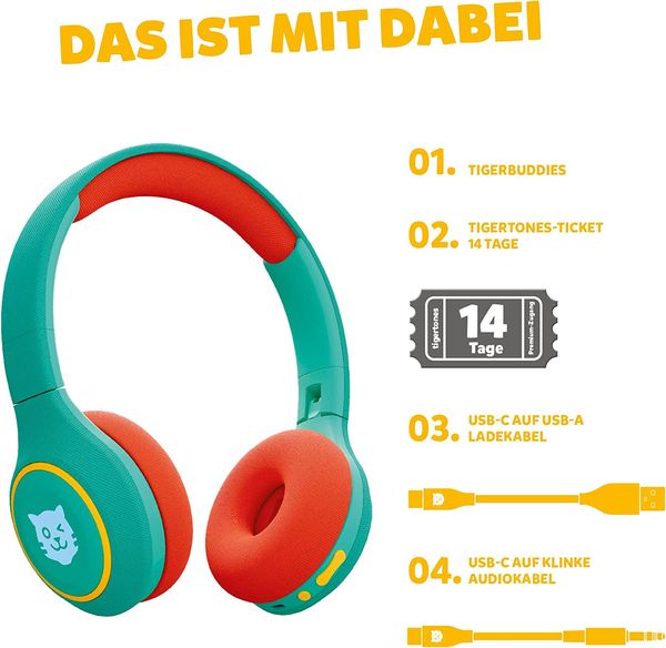Produktbild: Tiger Media - Tigerbuddies Kinderkopfh&ouml;rer - Funky Green