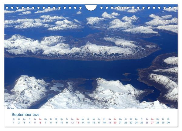 Produktbild: Polarflug Kurs Nordpol (Wandkalender 2026 DIN A4 quer), CALVENDO Monatskalender