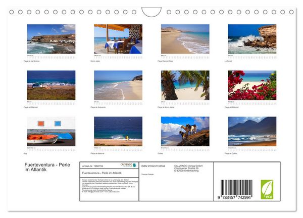 Produktbild: Fuerteventura - Perle im Atlantik (Wandkalender 2026 DIN A4 quer), CALVENDO Monatskalender
