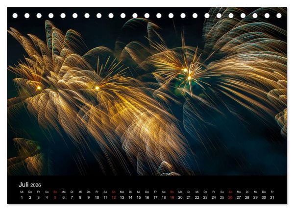 Produktbild: Das Feuerwerk (Tischkalender 2026 DIN A5 quer), CALVENDO Monatskalender