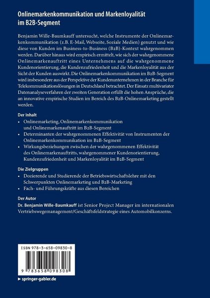 Produktbild: Onlinemarkenkommunikation und Markenloyalit&auml;t im B2B-Segment
