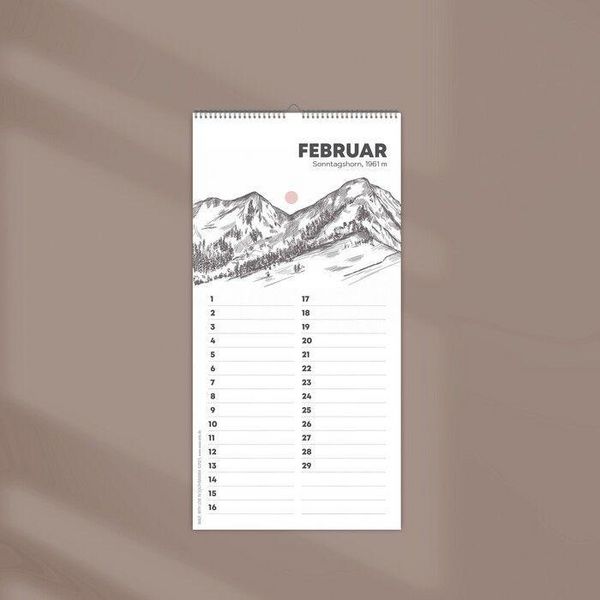 Produktbild: Kleiner Geburtstagskalender "Chiemgauer Alpen", ohne Jahreszahl