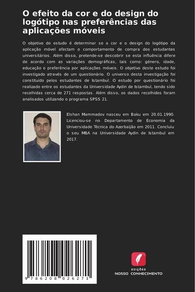 Produktbild: O efeito da cor e do design do log&oacute;tipo nas prefer&ecirc;ncias das aplica&ccedil;&otilde;es m&oacute;veis