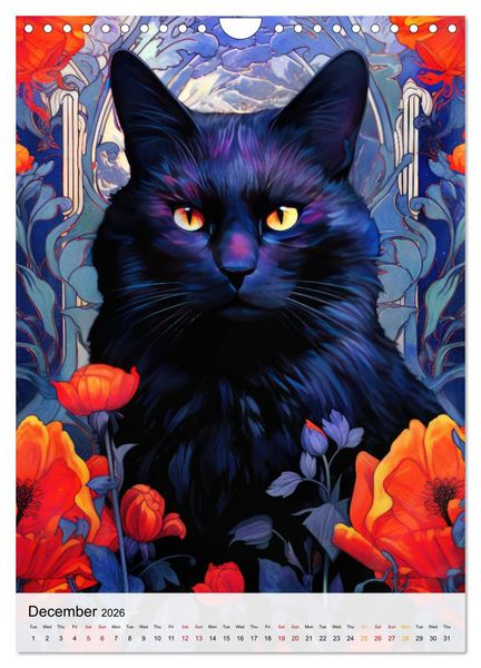 Produktbild: Feline Zen (Wall Calendar 2026 DIN A4 portrait), CALVENDO 12 Month Wall Calendar