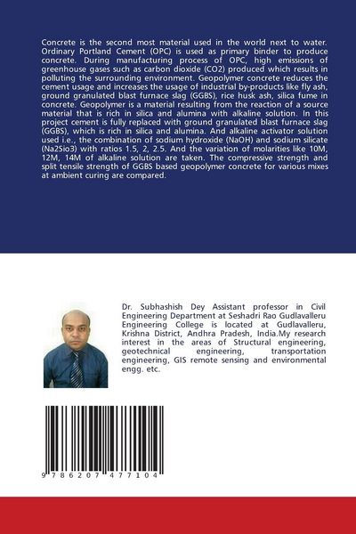 Produktbild: Synthesis Of Sggbs Geopolymer Concrete By Using Naoh and Alkaline Mix
