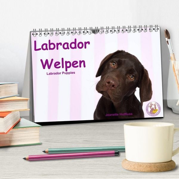 Produktbild: Labrador Welpen - Labrador Puppies (Tischkalender 2026 DIN A5 quer), CALVENDO Monatskalender