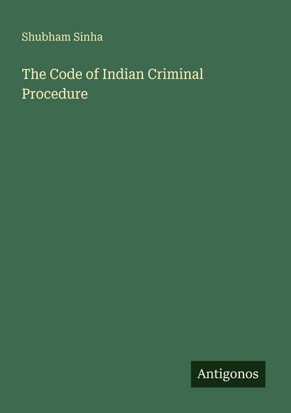Produktbild: The Code of Indian Criminal Procedure