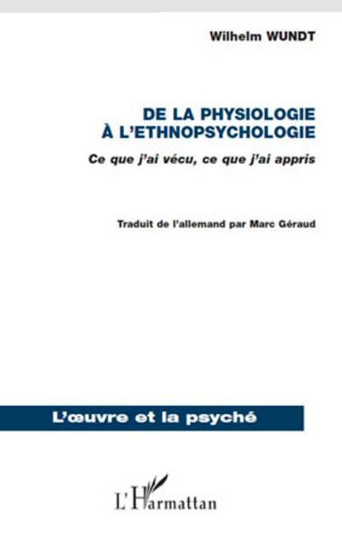 Produktbild: De la physiologie &agrave; l'ethnopsychologie
