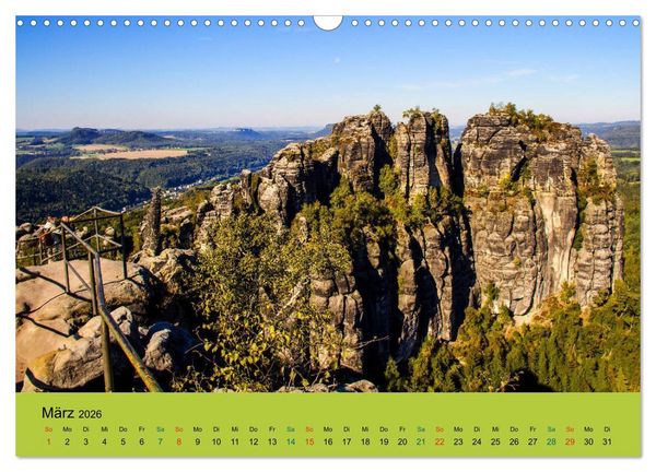 Produktbild: Im Elbsandstein - S&auml;chsisch-b&ouml;hmische Schweiz (Wandkalender 2026 DIN A3 quer), CALVENDO Monatskalender