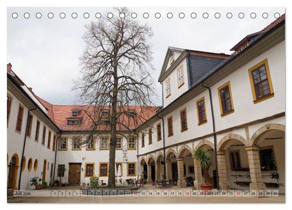 Produktbild: Wunderbares Th&uuml;ringen - Schl&ouml;sschen (Tischkalender 2026 DIN A5 quer), CALVENDO Monatskalender