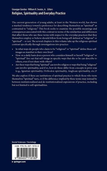Produktbild: Religion, Spirituality and Everyday Practice