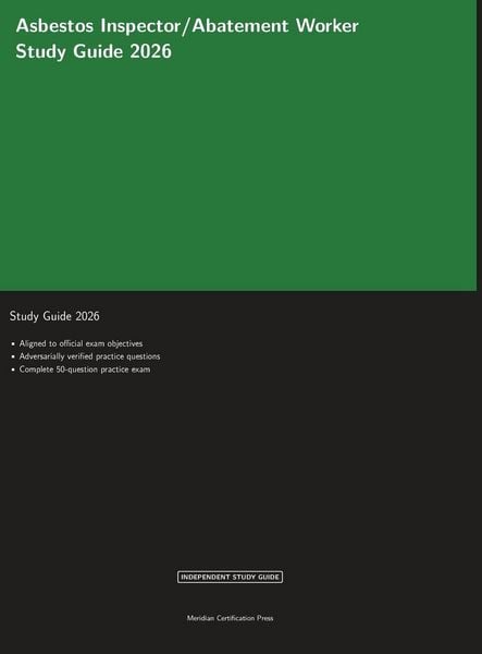 Produktbild: Asbestos Inspector/Abatement Worker Study Guide 2026