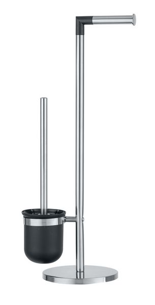 Produktbild: Stand WC-Garnitur Mod. Parus Edelstahl gl&auml;nzend, 2in1 Kombination aus gl&auml;nzendem Edelstahl