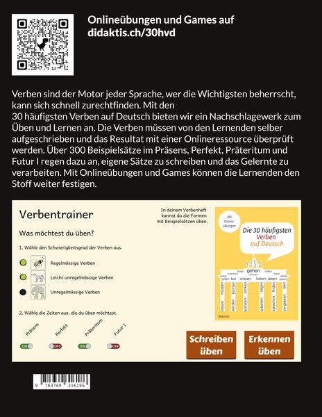 Produktbild: Die 30 h&auml;ufigsten Verben auf Deutsch