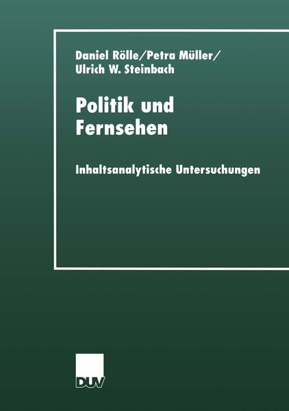 Produktbild: Politik und Fernsehen