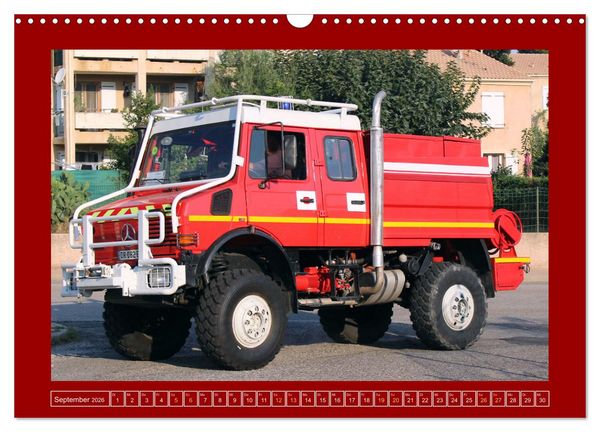 Produktbild: Unimog bei der Feuerwehr (Wandkalender 2026 DIN A3 quer), CALVENDO Monatskalender