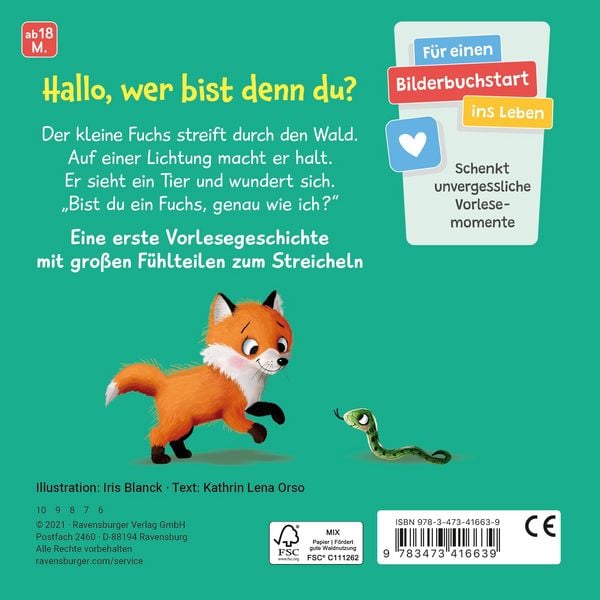 Produktbild: Mein erstes Vorlese-F&uuml;hlbuch - Bist du ein Fuchs?