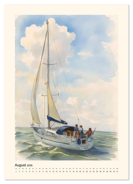 Produktbild: Unter Segeln &uuml;ber's Ijsselmeer (Wandkalender 2026 DIN A3 hoch), CALVENDO Monatskalender