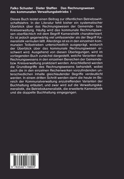 Produktbild: Das Rechnungswesen des kommunalen Verwaltungsbetriebs