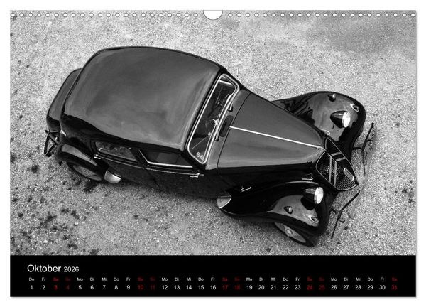 Produktbild: Citro&euml;n 11 CV Traction Avant in schwarzweiss (Wandkalender 2026 DIN A3 quer), CALVENDO Monatskalender