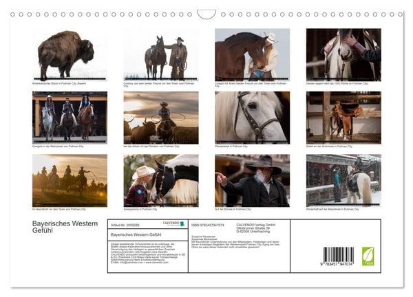 Produktbild: Bayerisches Western Gef&uuml;hl (Wandkalender 2026 DIN A3 quer), CALVENDO Monatskalender