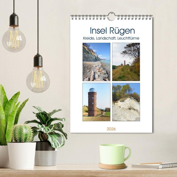 Produktbild: Insel R&uuml;gen - Kreide, Landschaft, Leuchtt&uuml;rme (Wandkalender 2026 DIN A4 hoch), CALVENDO Monatskalender