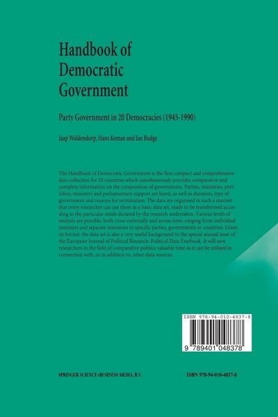 Produktbild: Handbook of Democratic Government