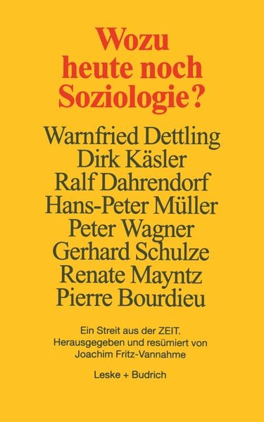 Produktbild: Wozu heute noch Soziologie?