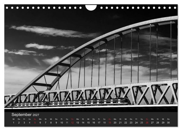 Produktbild: D&uuml;sseldorf Ansichten in Schwarz-Wei&szlig; (Wandkalender 2027 DIN A4 quer), CALVENDO Monatskalender
