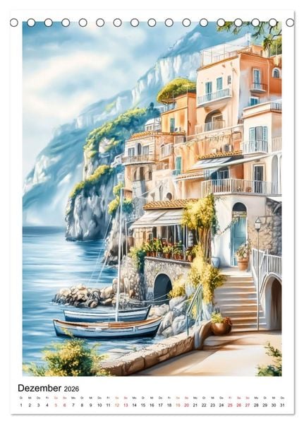 Produktbild: Dolce Vita an der K&uuml;ste von Amalfi (Tischkalender 2026 DIN A5 hoch), CALVENDO Monatskalender
