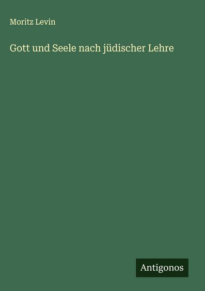 Produktbild: Gott und Seele nach j&uuml;discher Lehre