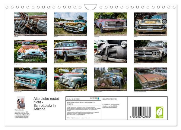 Produktbild: Alte Liebe rostet nicht - Schrottplatz in Arizona (Wandkalender 2026 DIN A4 quer), CALVENDO Monatskalender