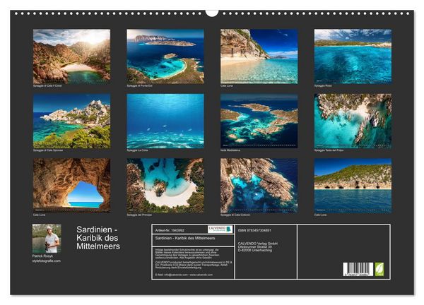 Produktbild: Sardinien - Karibik des Mittelmeers (Wandkalender 2026 DIN A2 quer), CALVENDO Monatskalender