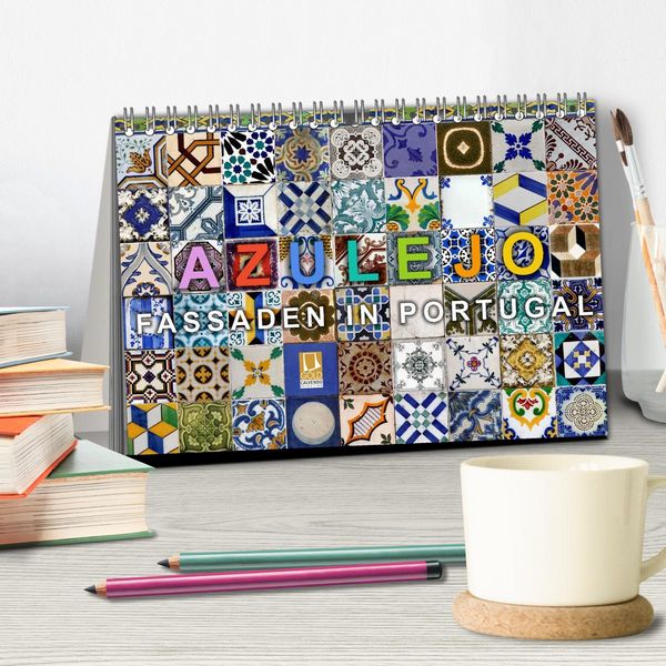 Produktbild: Azulejo-Fassaden in Portugal (Tischkalender 2026 DIN A5 quer), CALVENDO Monatskalender