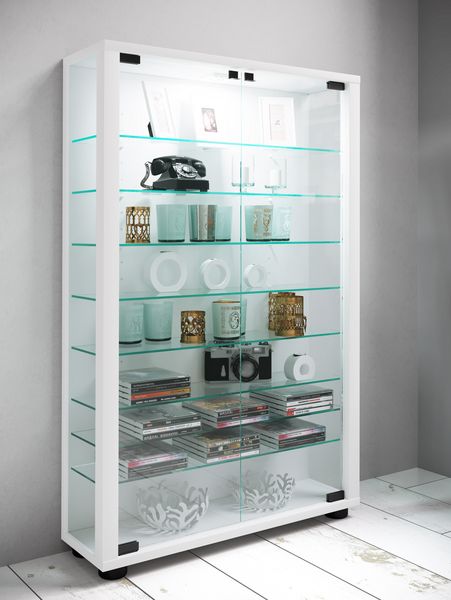 Produktbild: Holz Glas Stand Vitrine Sammelvitrine Lumo Mini