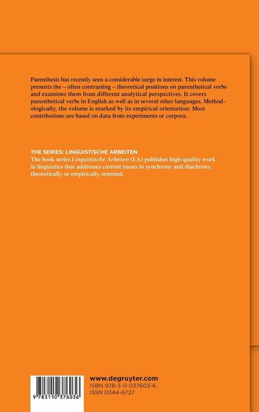 Produktbild: Parenthetical Verbs