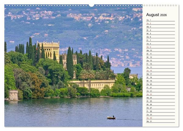 Produktbild: Gardasee (hochwertiger Premium Wandkalender 2026 DIN A2 quer), Kunstdruck in Hochglanz