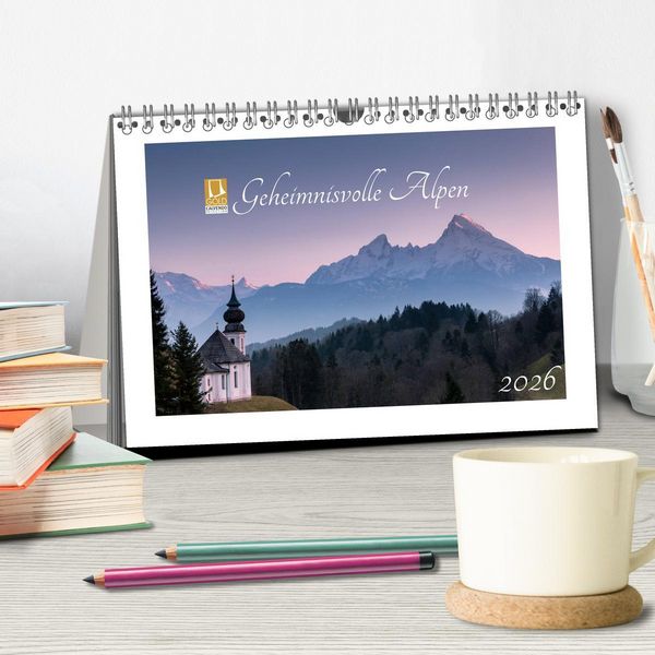 Produktbild: Geheimnisvolle Alpen (Tischkalender 2026 DIN A5 quer), CALVENDO Monatskalender