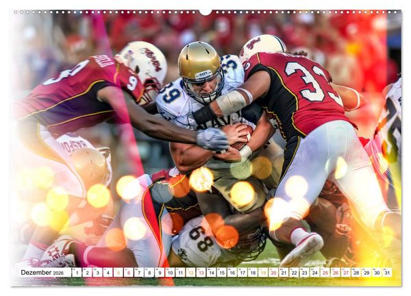 Produktbild: American Football - Power (hochwertiger Premium Wandkalender 2026 DIN A2 quer), Kunstdruck in Hochglanz