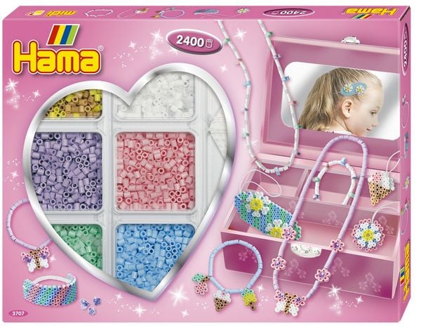 Produktbild: Hama&reg; B&uuml;gelperlen Kreativbox Schmuck Pink.