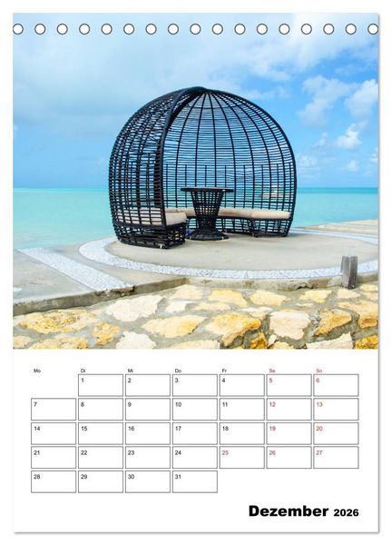 Produktbild: Karibik pur - mit Charme und Zauber (Tischkalender 2026 DIN A5 hoch), CALVENDO Monatskalender