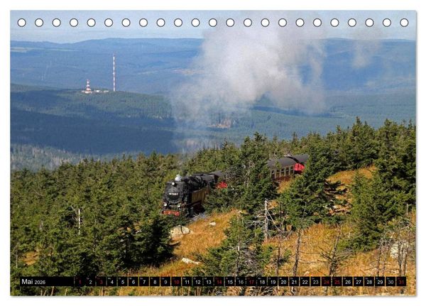 Produktbild: Die Brockenbahn - Mit Volldampf durch den Harz (Tischkalender 2026 DIN A5 quer), CALVENDO Monatskalender