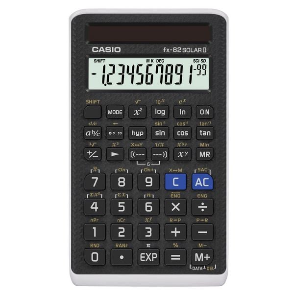 Casio FX-82SOLARII Schulrechner Schwarz Display (Stellen): 10 solarbetrieben (B x H x T) 71 x 10 x 134 mm