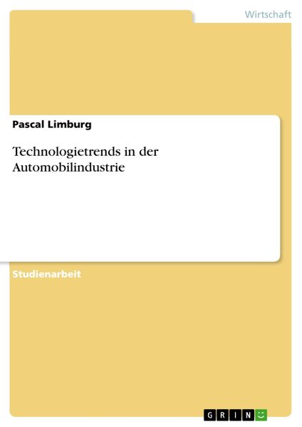 Produktbild: Technologietrends in der Automobilindustrie