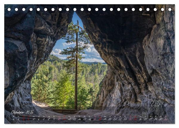 Produktbild: Landschaften der S&auml;chsischen Schweiz (Tischkalender 2026 DIN A5 quer), CALVENDO Monatskalender