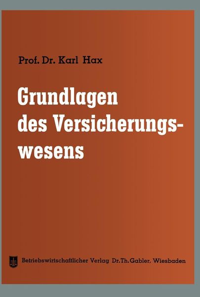 Produktbild: Grundlagen des Versicherungswesens