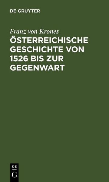 Produktbild: &Ouml;sterreichische Geschichte von 1526 bis zur Gegenwart