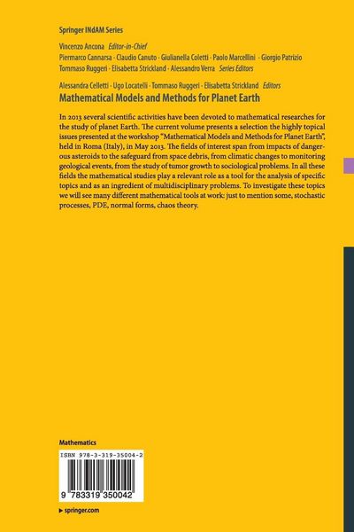 Produktbild: Mathematical Models and Methods for Planet Earth